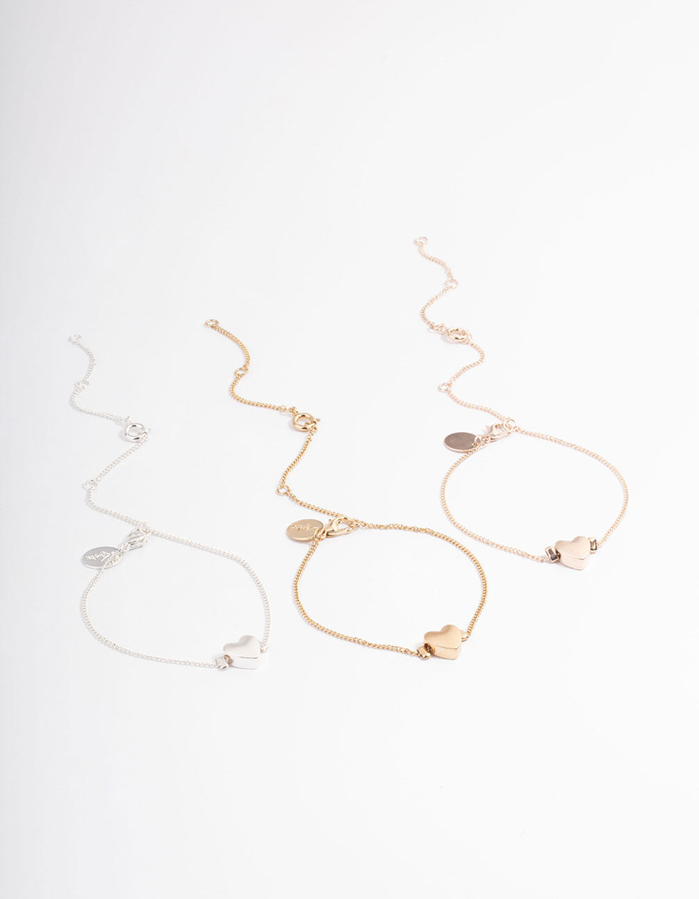 Mixed Metal Mini Hearts Bracelet