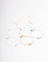 Mixed Metal Mini Hearts Bracelet - link has visual effect only
