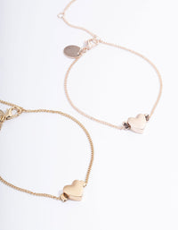 Mixed Metal Mini Hearts Bracelet - link has visual effect only