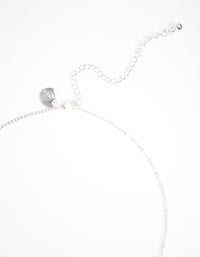 Cubic Zirconia Silver Open Circle Necklace - link has visual effect only