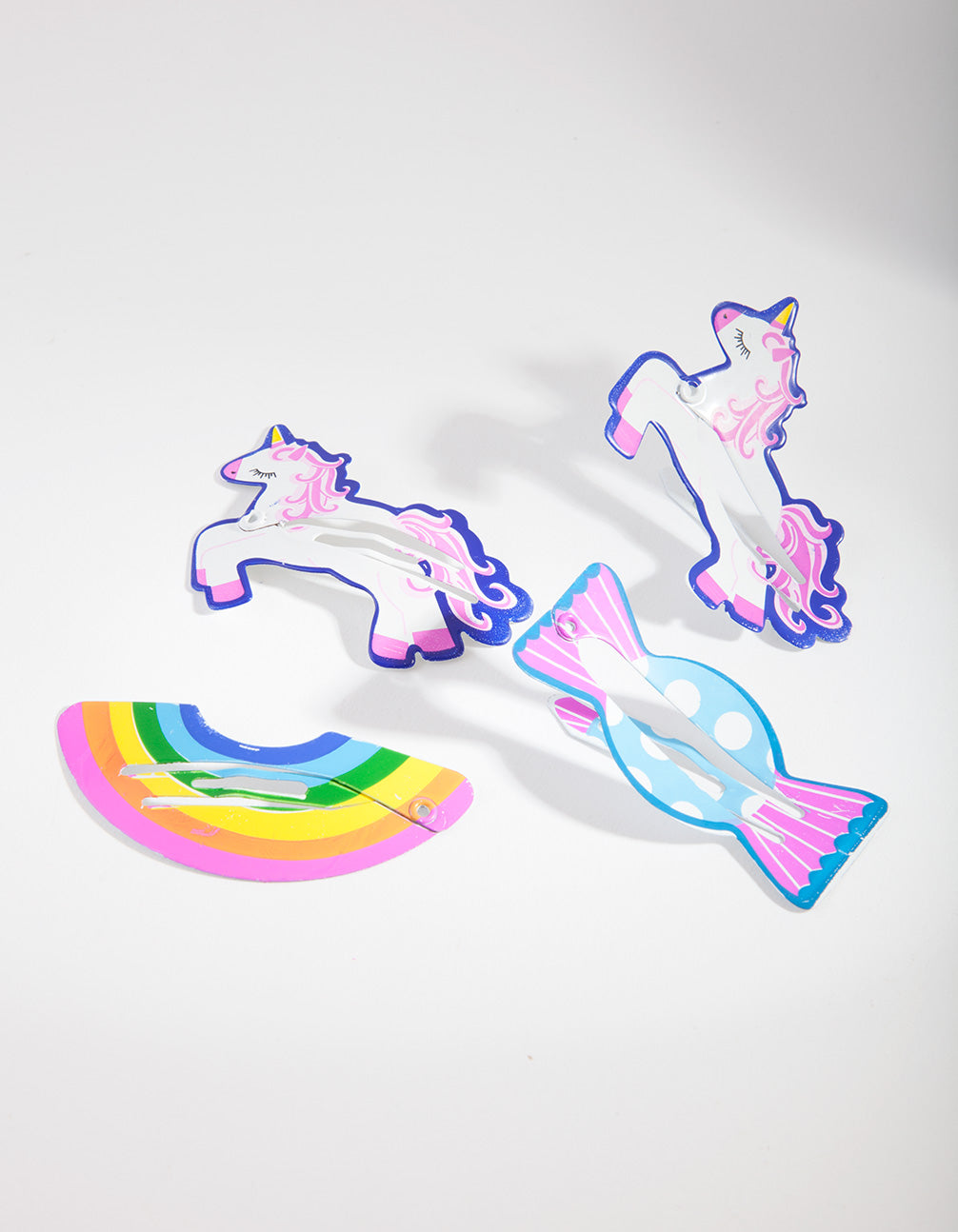 Kids 1cm Unicorn Clip 4-Pack