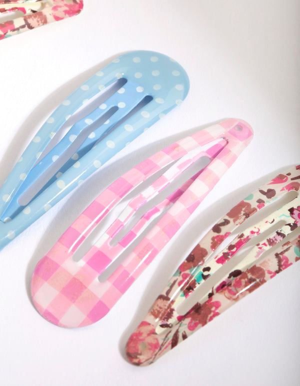 Kids Coated Metal Pastel 6 Clip 6-Pack