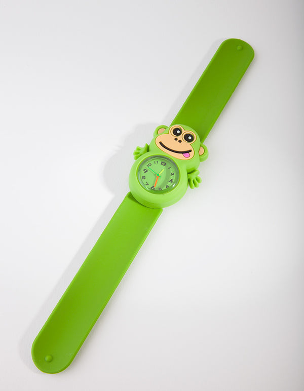 Kids Green Monkey Slap Watch