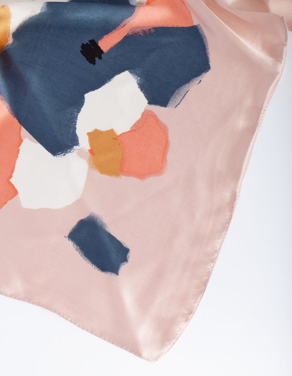 Neutral Soft Floral Bandana Hair Scarf