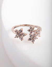 Rose Gold Cubic Zirconia Snake Wrap Ring - link has visual effect only