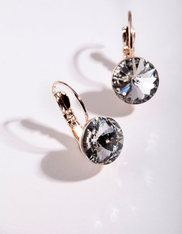 Rose Gold Diamond Drop Earrings