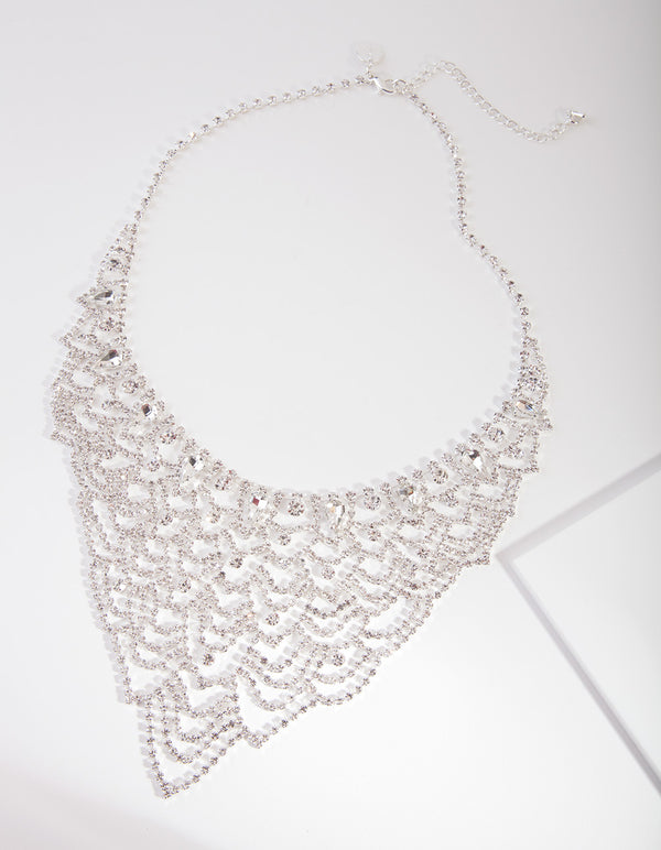 Silver Lattice Chain Necklace