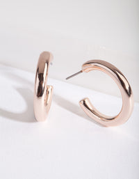 Mini Rose Gold Chunky Hoop Earrings - link has visual effect only