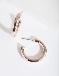 Mini Rose Gold Chunky Hoop Earrings - link has visual effect only