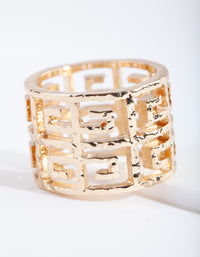 Gold Textured Ancient Ring - link has visual effect only