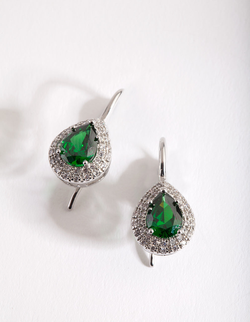 Emerald Pear Drop Earrings