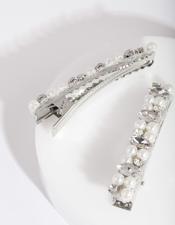 Pearl & Crystal Hair Pin Pack