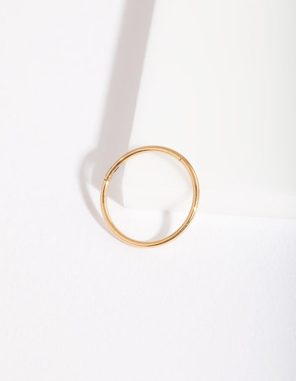 Gold Fine 10mm Clicker Earring