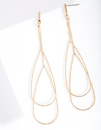 Gold Multi Layer Teardrop Earrings - link has visual effect only