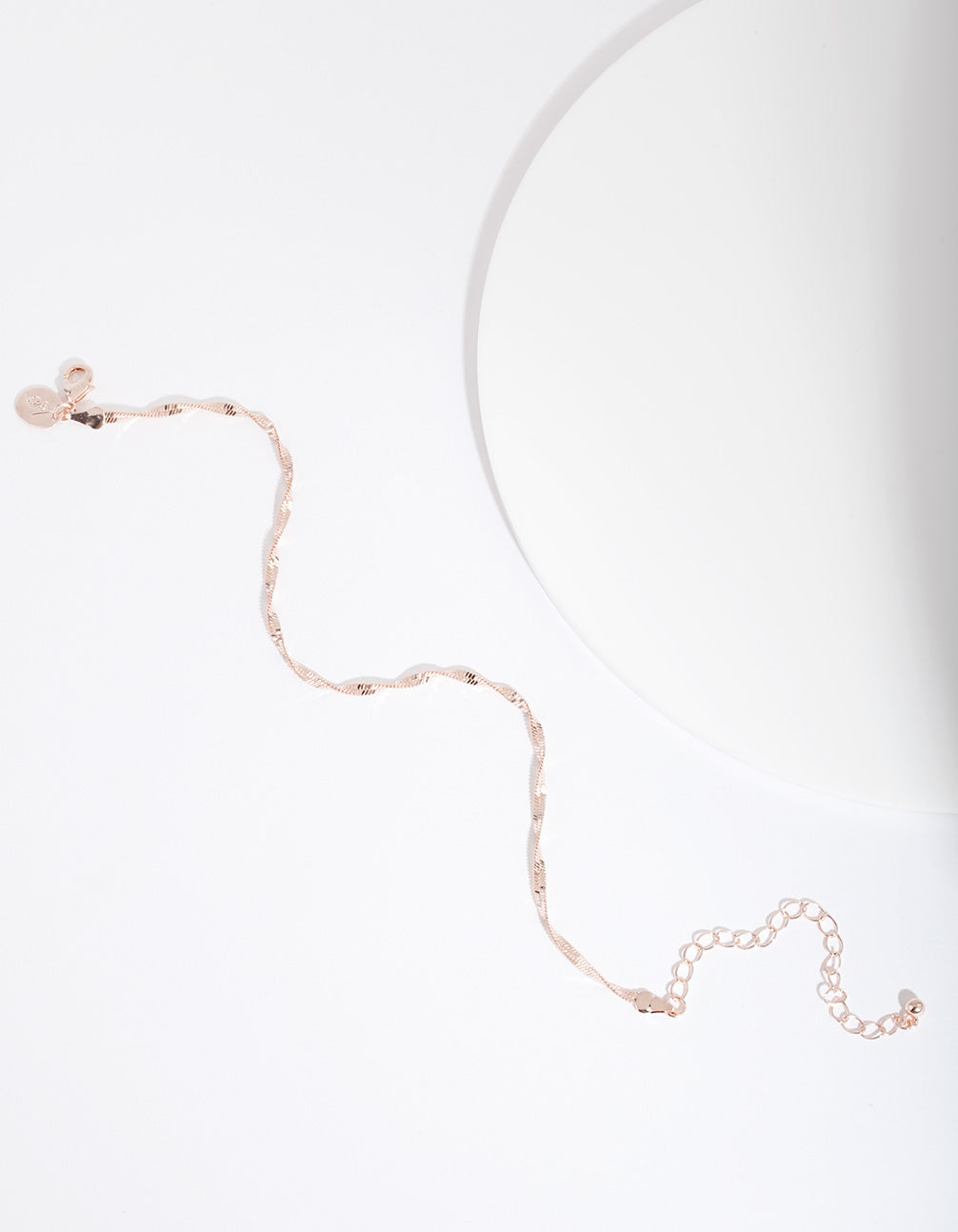 Rose Gold Twist Chain Anklet