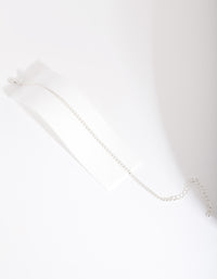 Silver 3mm Wheat Chain Anklet - link has visual effect only