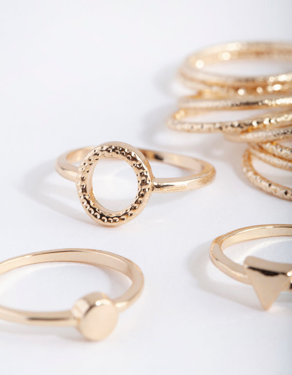 Gold Diacut Ring 11 Pack