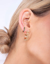 Emerald Diamante Huggie - link has visual effect only