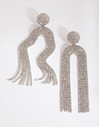 Silver U Cupchain Drop Earrings - link has visual effect only