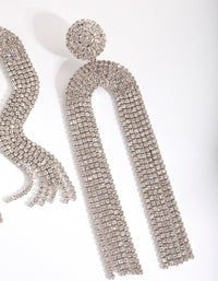 Silver U Cupchain Drop Earrings - link has visual effect only