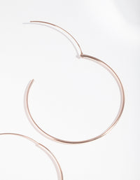 Rose Gold Plated Sterling Silver 40mm Plain Hoop Earrings - link has visual effect only
