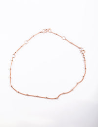 Rose Gold Plated Sterling Silver Satellite Bracelet/Anklet - link has visual effect only