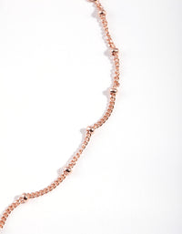 Rose Gold Plated Sterling Silver Satellite Bracelet/Anklet - link has visual effect only