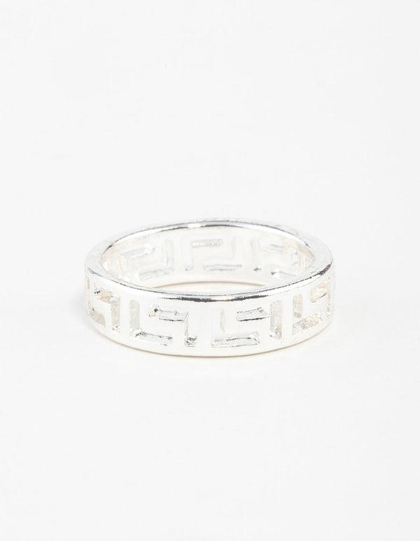 Silver Geometric Ring