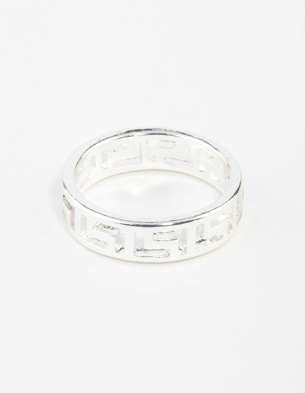 Silver Geometric Ring