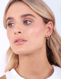 Gold Plated Knot Stud Earrings - link has visual effect only