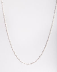 Sterling Silver Singapore Chain 45cm Necklace - link has visual effect only