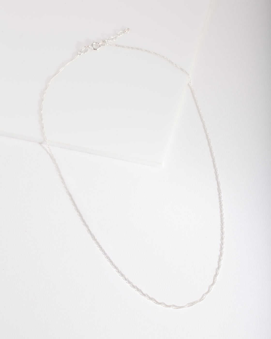 Sterling Silver Singapore Chain 45cm Necklace