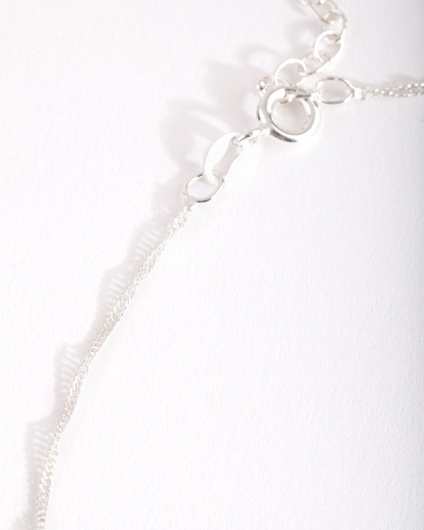 Sterling Silver Singapore Chain 45cm Necklace