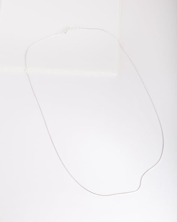 Sterling Silver Fine Snake Chain 60cm Necklace