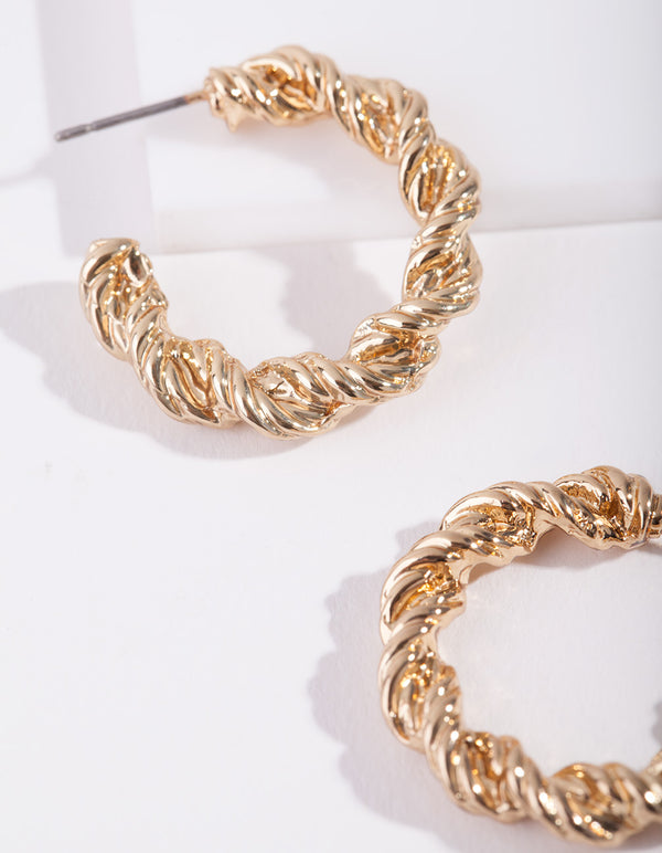 Gold Plated Hoop Earrings