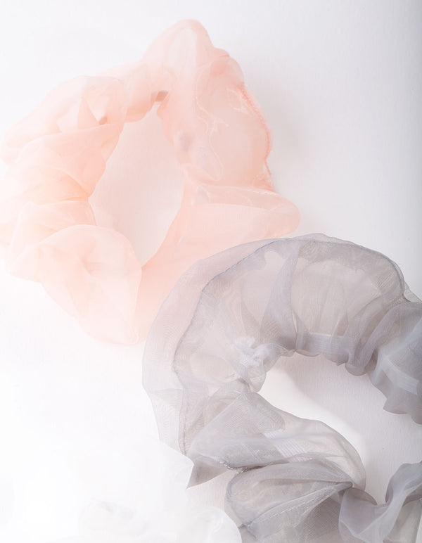 Multi Mixed Organza Scrunchie Pack