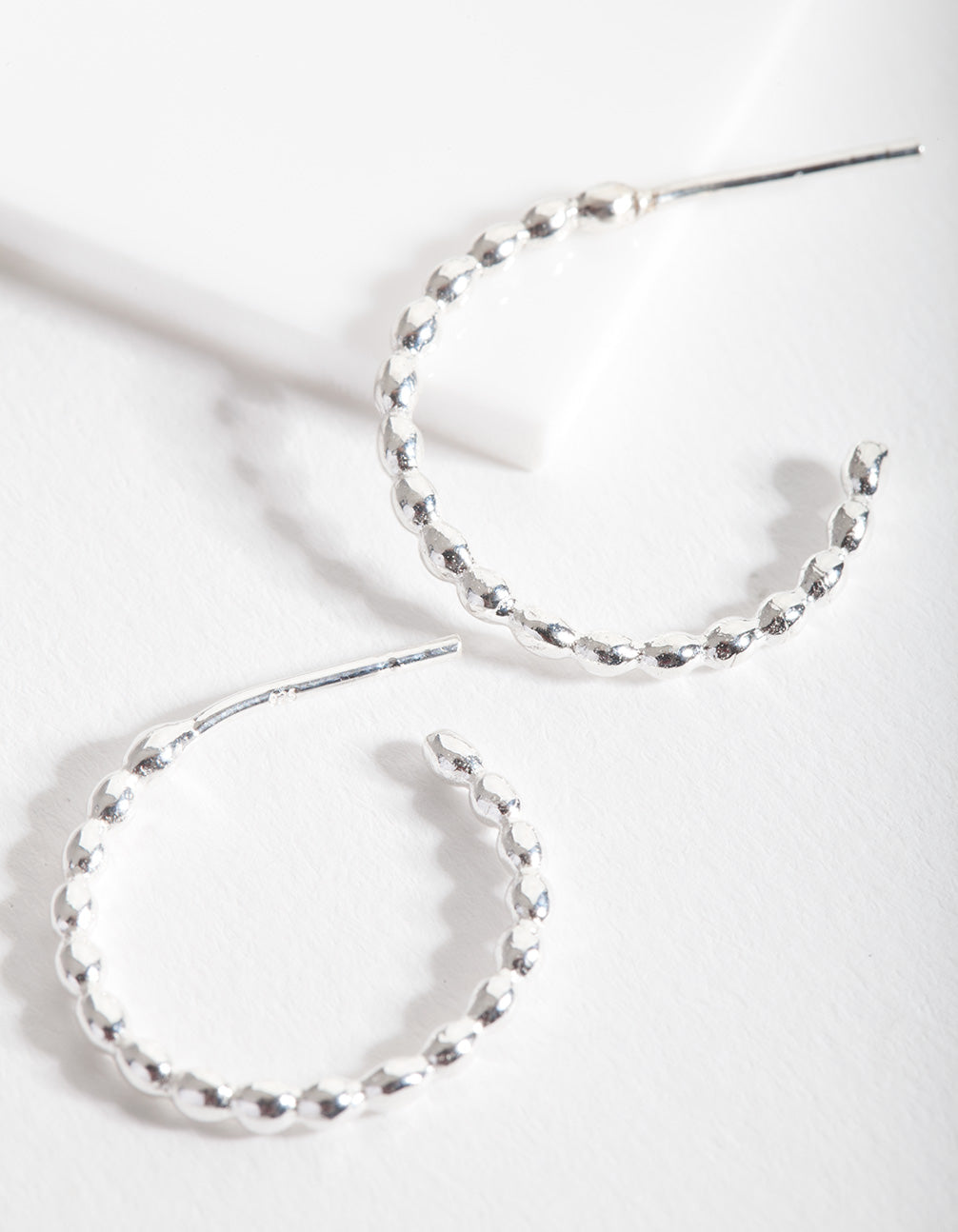 Sterling Silver Twisted Hoop Earrings
