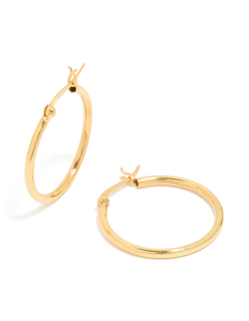 Gold Plated Sterling Silver Hoop Earrings