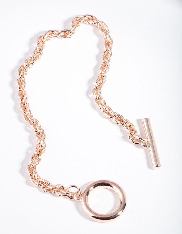 Rose Gold Plated Foxtail Bracelet