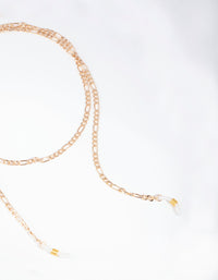 Gold Figaro Sunglasses Chain - link has visual effect only