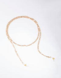 Gold Figaro Sunglasses Chain - link has visual effect only