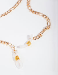 Gold Figaro Sunglasses Chain - link has visual effect only
