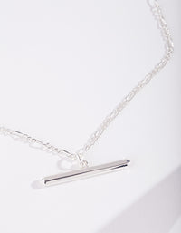 Silver Plated Bar Necklace - link has visual effect only