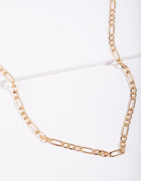 Gold Plated 60cm Figaro Necklace - link has visual effect only