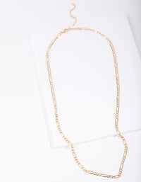 Gold Plated 60cm Figaro Necklace - link has visual effect only