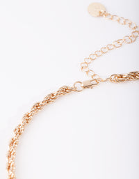 Gold Plated 60cm Thick Rope Necklace - link has visual effect only