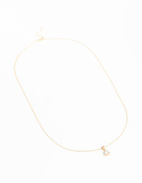 Gold Plated Sterling Silver Cubic Zirconia 1/2 Carat Bale Necklace - link has visual effect only