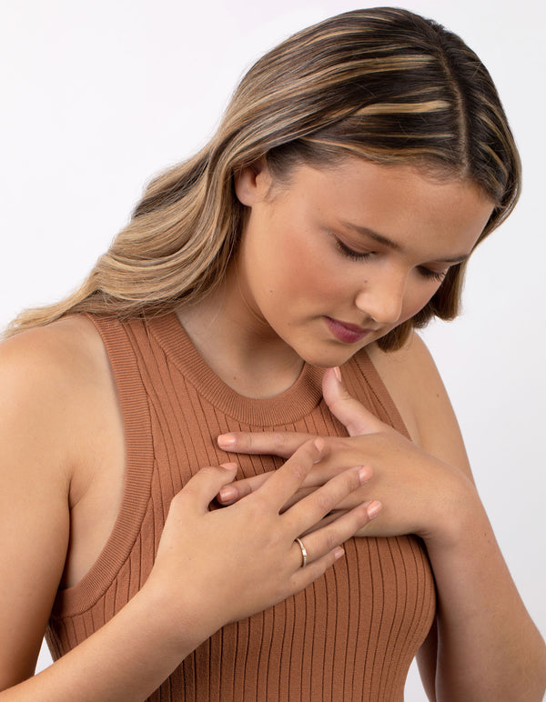 Gold Plated Sterling Silver Cubic Zirconia Baguette Ring