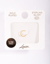 Gold Plated Sterling Silver Mini Nose Ring - link has visual effect only