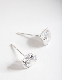 Sterling Silver 2 Carat Cubic Zirconia Earrings - link has visual effect only